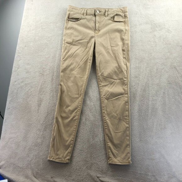 American Eagle Women's Beige Skinny Pants Size 10 Regular Fit Stretch - Picture 12 of 13